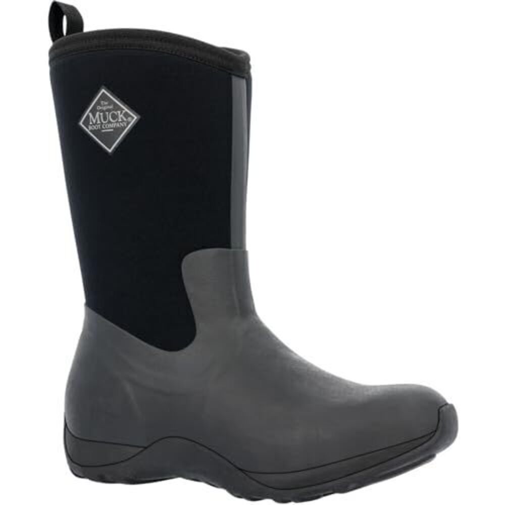 MUCK BOOT MUCK ARCTIC WEEKEND MID-HEIGHT RUBBER WOMENS WINTER BOOTS, BLACK, 9